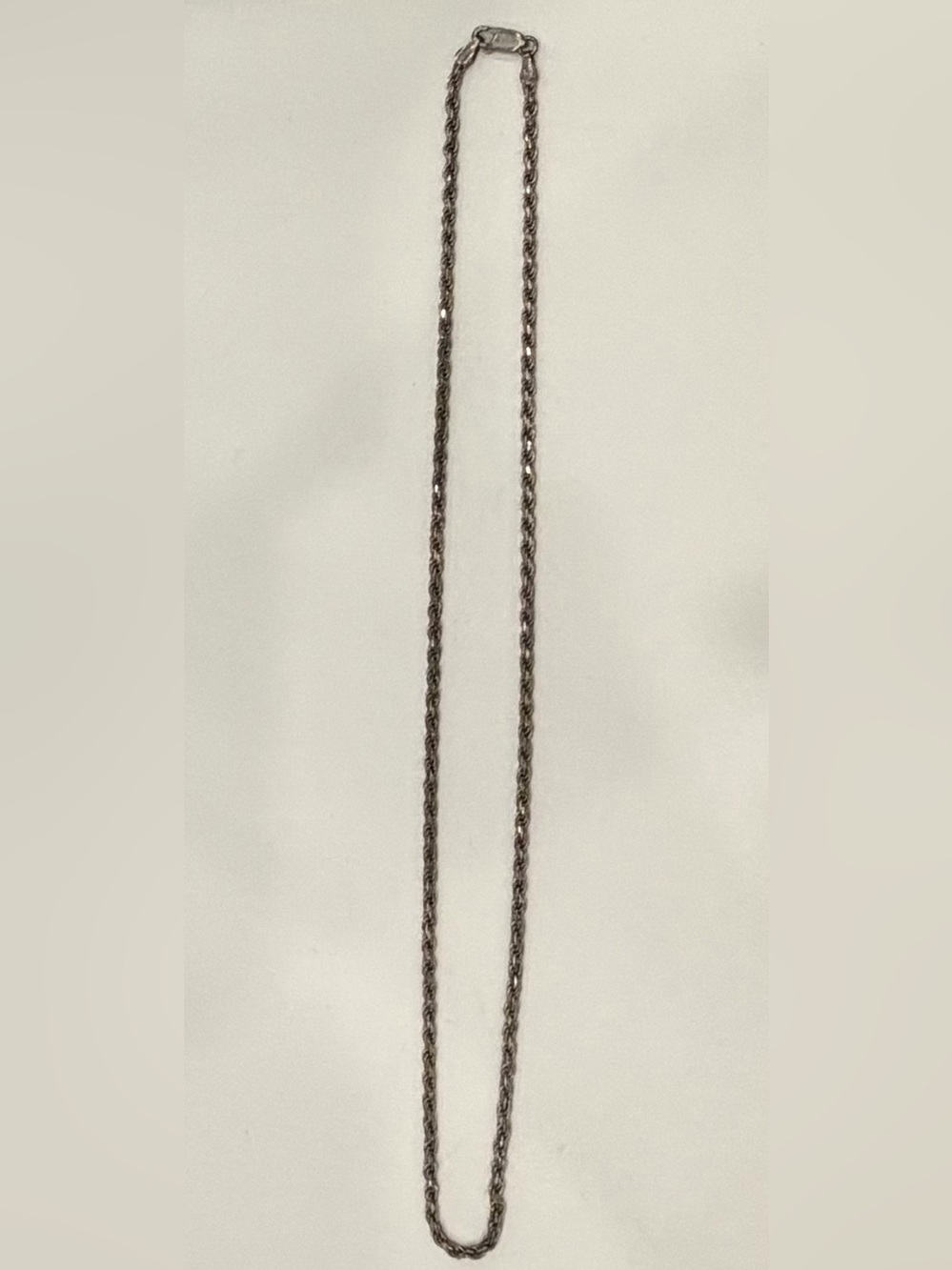 Vintage 90s 925 Sterling Silver Rope Chain Necklace 24 Inch Unisex Collar